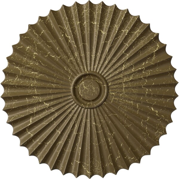 Ekena Millwork Shakuras Ceiling Medallion (For Canopies up to 5 3/4"), 33 7/8"OD x 2"P, Mississippi Mud Crackle CM34SHMMC - main